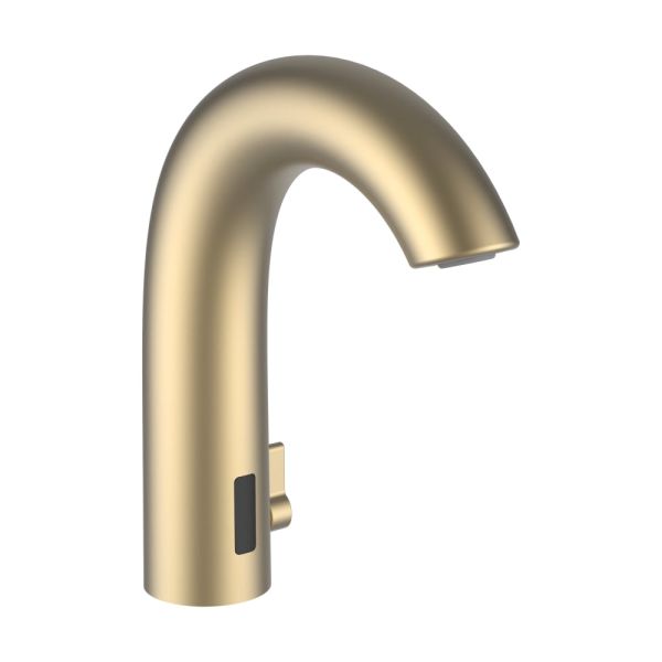 LAUFEN CURVETRONIC Elektronická umývadlová batéria s IR-Senzorom, výtok 135 mm napájanie: batéria 6 V, bez Bluetooth modulu, PVD svetlo zlatá matná 462, HF707153462060