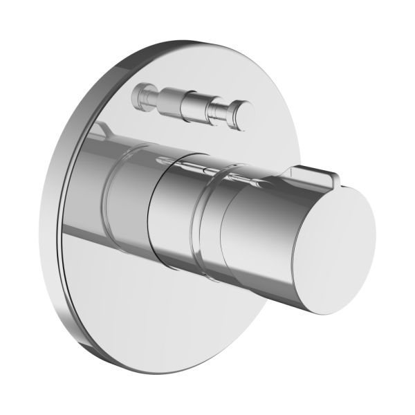 LAUFEN EASYTOUCH Vrchný set vaňovej/sprchovej podomietkovej samouzatváracej batérie, zmiešavacej, s prepínačom, pre Simibox alebo Simibox Light, Chróm 100, HF741079100000