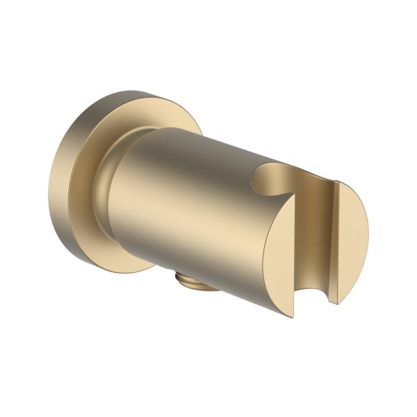 LAUFEN THE NEW CLASSIC The New Classic pripojenie sprchovej hadice 1/2", s nástenným držiakom ručnej sprchy, so spätným ventilom, celokovový, PVD svetlo zlatá matná 462, HF900549462000