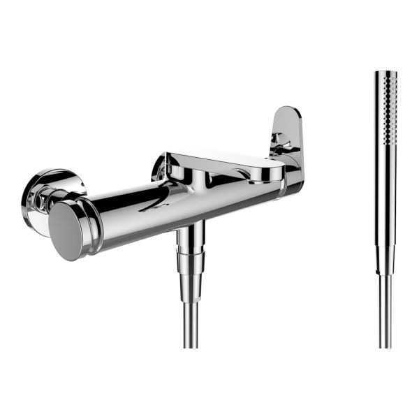 LAUFEN THE NEW CLASSIC Vaňová páková nástenná batéria, s prepínačom, so sprchovým príslušenstvom, Chróm 100, HF900560100600