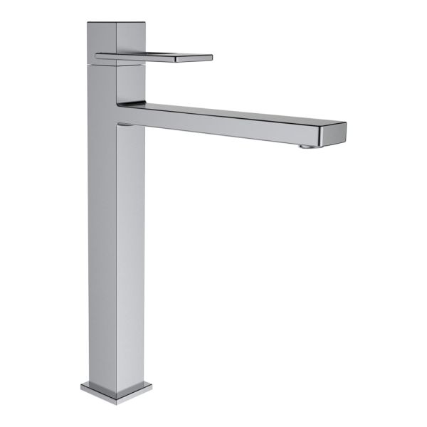 LAUFEN QUADRIGA Umyvadlová páková baterie vysoká, pevný výtok 190 mm, bez automatického výpustu, PVD inox kartáčovaná oceľ 441, HF901114441000