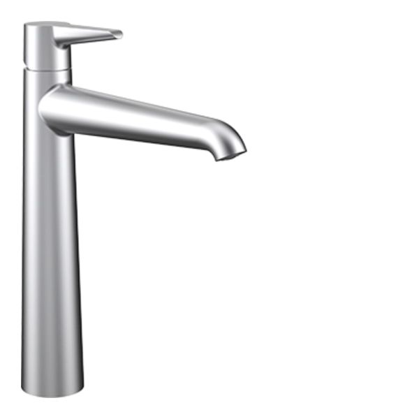 LAUFEN PURE Umývadlová páková batéria vysoká, pevný výtok 190 mm, bez automatickej výpusti, PVD inox kartáčovaná oceľ 423, HF901714423000