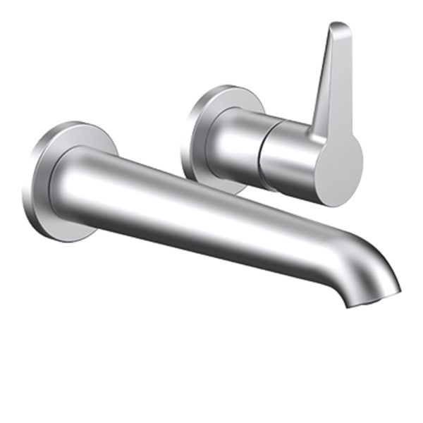 LAUFEN PURE Umývadlová 2-otvorová podomietková batéria, výtok 180 mm, PVD inox kartáčovaná oceľ 423, HF901722423000