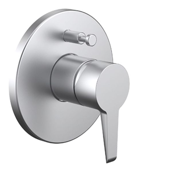 LAUFEN PURE Vrchná sada podomítkovej vaňovej/sprchovej batérie pre Simibox alebo Simibox Light, s prepínačom, PVD inox kartáčovaná oceľ 423, HF901779423000