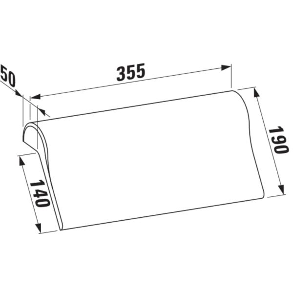 LAUFEN LAUFEN PRO Gelový podhlavník, samodržiaci, H2946800160001