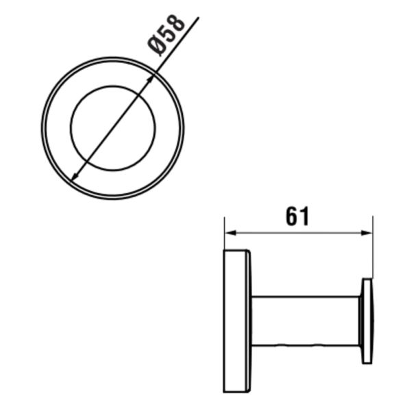 LAUFEN NIARA Háčik na uterák, Zlatá matná  165, H3810631650001