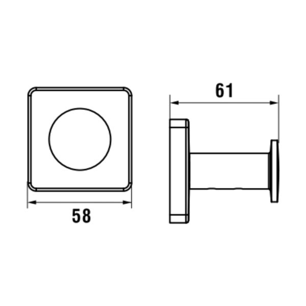 LAUFEN NIARA S Háčik na uterák, Chróm 004, H3810730040001