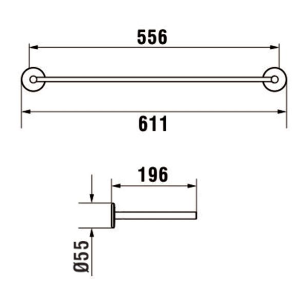 LAUFEN CANA Police na osušky, Chróm 004, H3811320040011