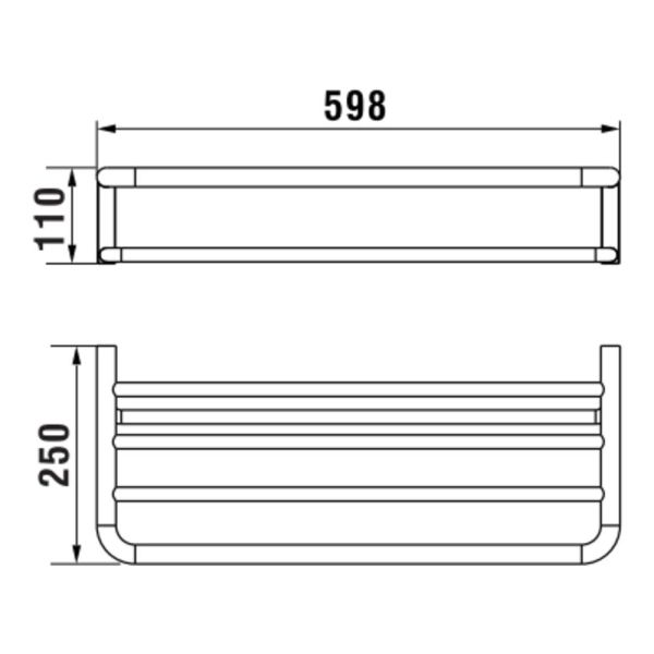 LAUFEN NIXIE Police na osušky, Chróm 004, H3811520040011