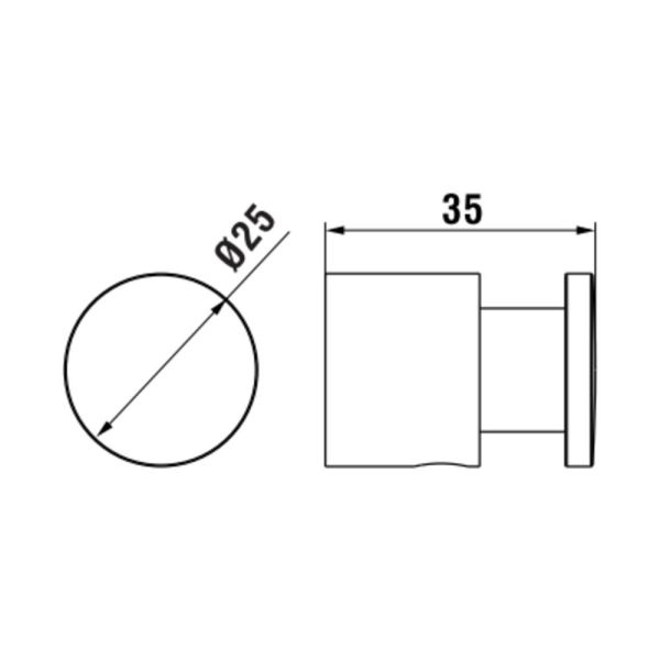 LAUFEN NIXIE Háčik malý, Chróm 004, H3811530040001