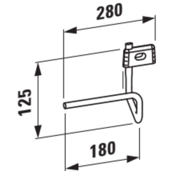 LAUFEN VAL Držiak na uterák, pre okrúhle umývadielko pre H815284, Chróm 004, H3812800040001