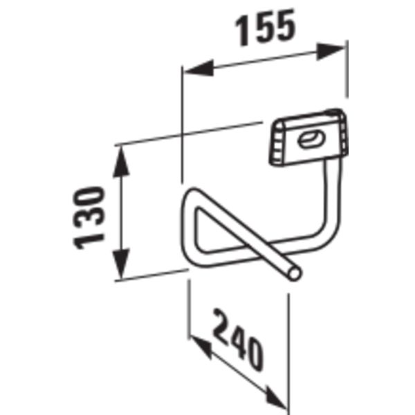 LAUFEN VAL Držiak na uterák, pre umývadlo H815285, Chróm 004, H3812820040001
