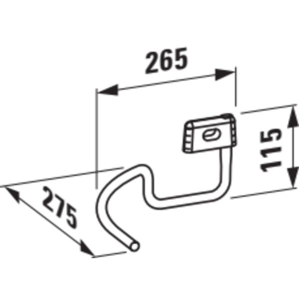 LAUFEN VAL Držiak na uterák, pre umývadlo H815288, Chróm 004, H3812850040001