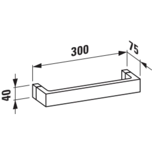 LAUFEN Kartell LAUFEN Držiak na uteráky 300 mm, Smaragdová zelená 092, H3813300920001