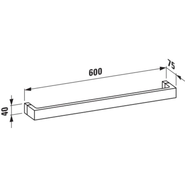 LAUFEN Kartell LAUFEN Držiak na uteráky 600 mm, Dymová 085, H3813320850001