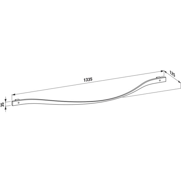 LAUFEN PALACE Držiak na uterák pre umývadlá 814706/8, Chróm 004, H3817050040001
