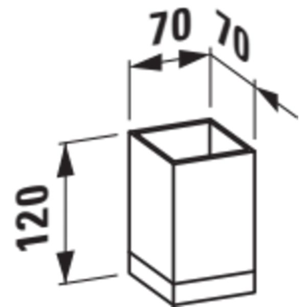LAUFEN Kartell LAUFEN Pohárik Boxy, plastový transparentná, Nepriehladná čierna 091, H3823300910001