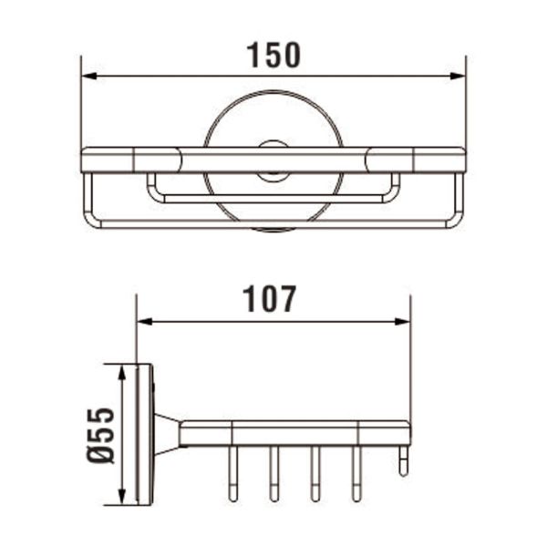 LAUFEN CANA Drôtenný košík nástenný 150 mm, Chróm 004, H3831310040011