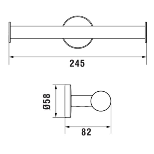 LAUFEN NIARA Dvojitý Držiaky WC papiera, bez krytu, Zlatá matná  165, H3840621650011
