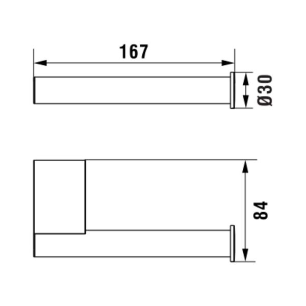 LAUFEN NIXIE Držiaky WC papiera, bez krytu, Chróm 004, H3841520040021