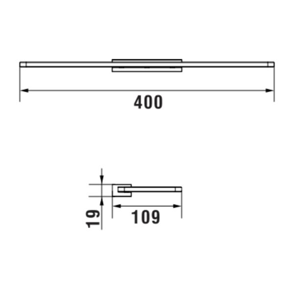 LAUFEN NIARA Polička nástenná, 40 cm, PVD inox kartáčovaná oceľ 161, H3850621610001
