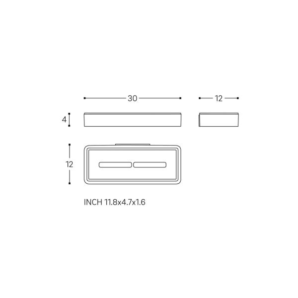 LAUFEN NIXIE Polička do sprchy 301 mm, Biela matná 268, H3851512680011