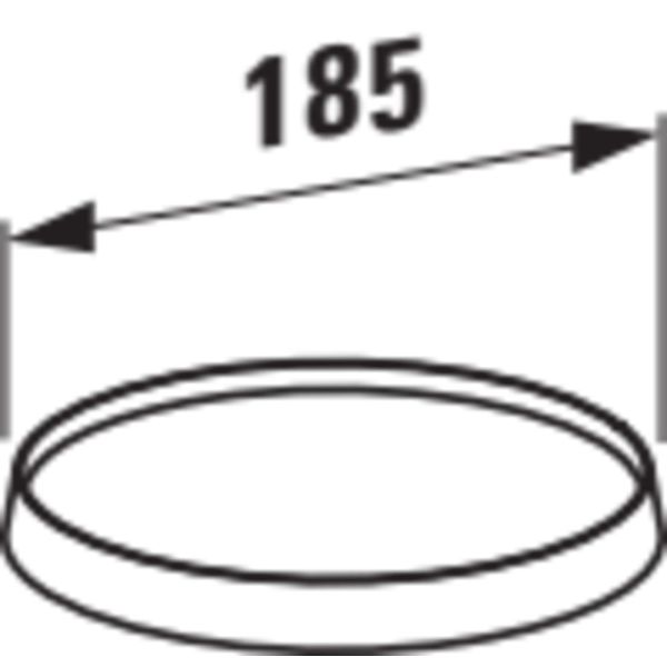 LAUFEN Kartell LAUFEN Polička závesná 185 mm, Chróm 004, H3853330040001