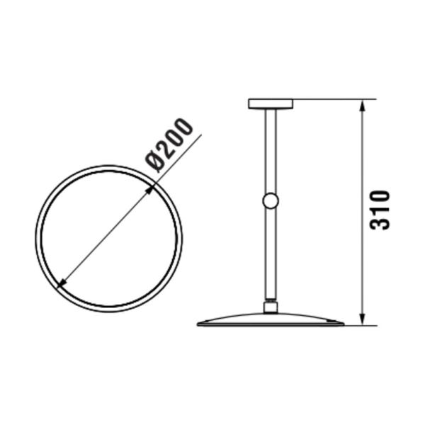 LAUFEN NIXIE Kozmetické zrkadlo nástenné, Chróm 004, H3861510040001