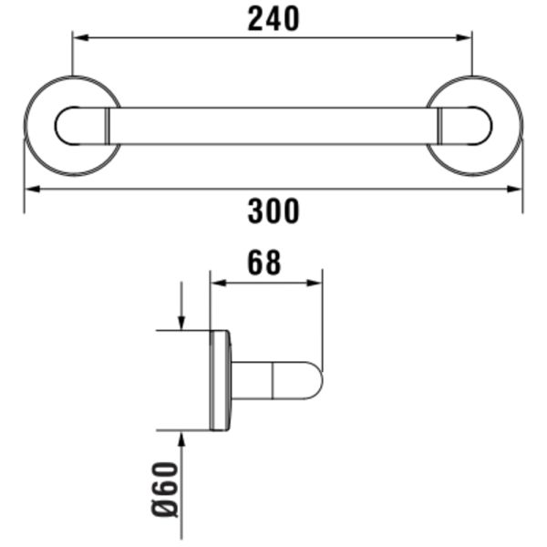 LAUFEN NIARA Madlo, Chróm 004, H3890600040001
