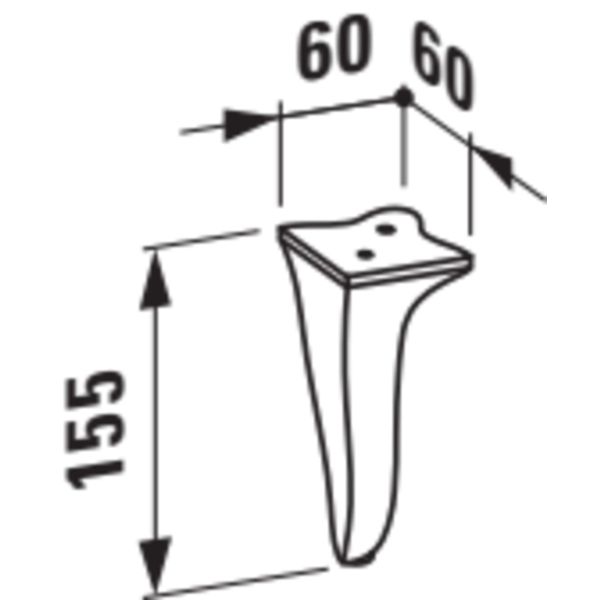 LAUFEN THE NEW CLASSIC Sada nožičiek k nábytku (2 ks), Biela lakovaná 631 H4060740856311
