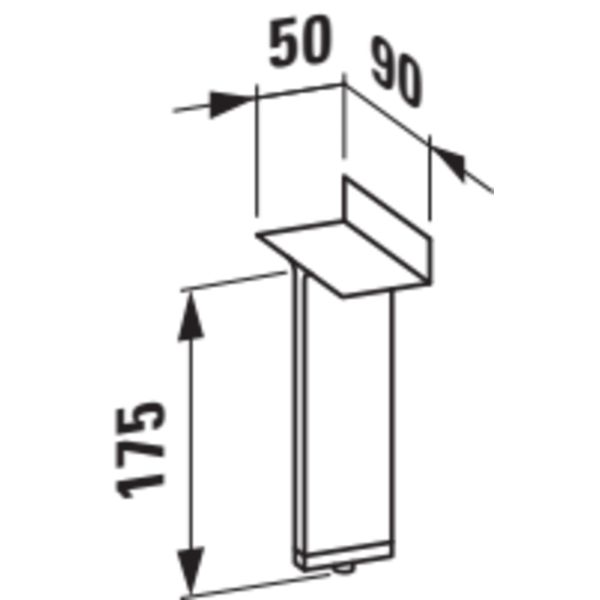 LAUFEN Kartell LAUFEN Sada nožičiek (2ks) pre combi packy s vysokou skrinkou, H4076600330001