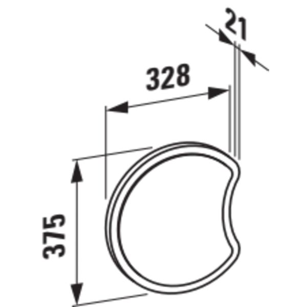LAUFEN FLORAKIDS Húsenica - korpus so zrkadlom, 328x375 mm, Zelené avokádo 472, H4616120034721