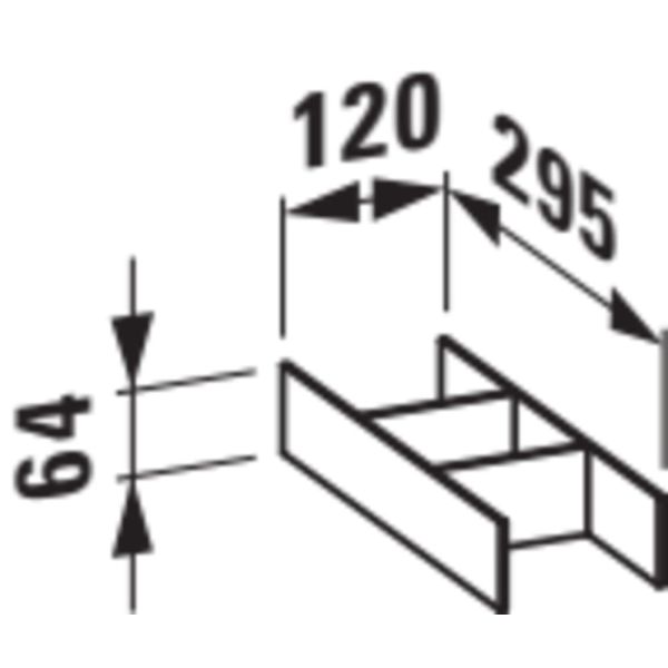 LAUFEN PALOMBA COLLECTION Zásuvkový organizér, sklo, H4903011800001