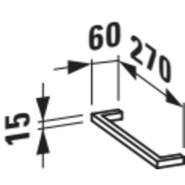 LAUFEN CASE Držiak na ručník, chróm, 270 mm, Eloxovaný hliník, tmavohnedý 106, H4909501060001