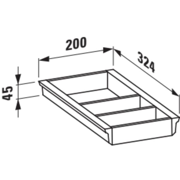 LAUFEN SPACE Deliaci systém do zásuviek 'malý', pre zásuvkový element a kontajner, biela mat, Biela lakovaná 631 H4954021606311