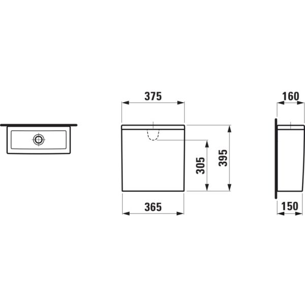 LAUFEN THE NEW CLASSIC, Nádrž, s vnútornou armatúrou Dual Flush, chrómované tlačidlo, splachovanie 6/3 l, Biela matná 757, 375x160 mm, H8288517579711