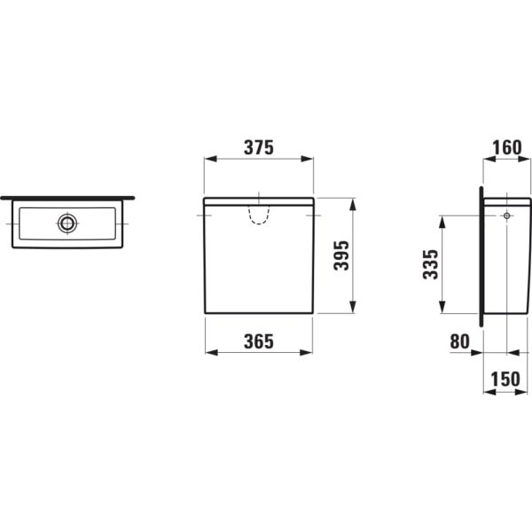 LAUFEN THE NEW CLASSIC, Nádrž, s vnútornou armatúrou Dual Flush, chrómované tlačidlo, splachovanie 6/3 l, Biela matná 757, 375x160 mm, H8288527579721