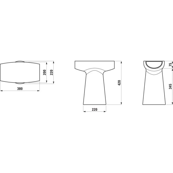 LAUFEN HOME COLLECTION Keramická socha 'Baboon', Biela matná 757, H8702617570001
