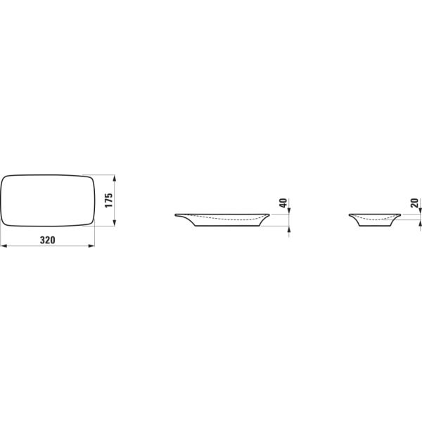 LAUFEN HOME COLLECTION Keramická odkladacia miska 'Aurelio', Čierna matná 716, H8777797160001