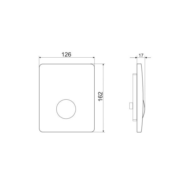 LAUFEN INEO|LIS Pisoárové WC tlačidlo AU109, kruhové tlačítko, Chróm 004, H9091090040001