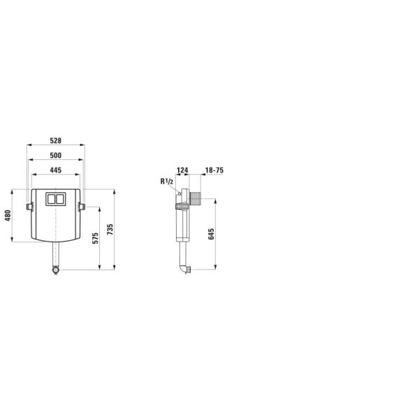 LAUFEN INEO|LIS Podomietková nádržka pre stacionárne WC, H9261010000001