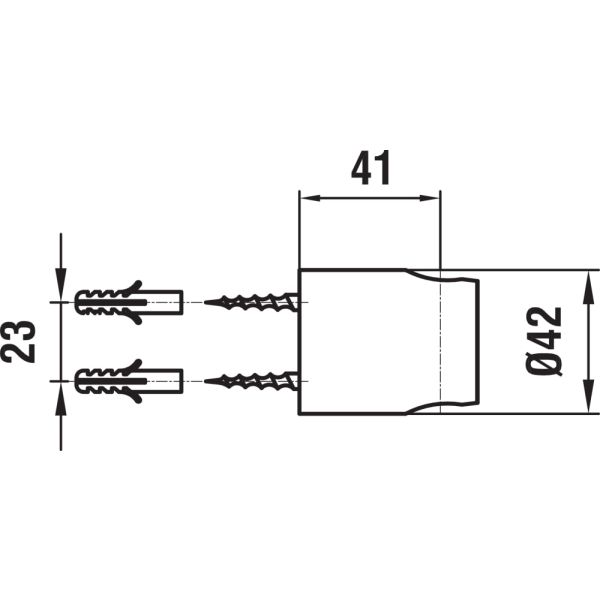 LAUFEN SHOWER PROGRAMME Pevný držiak ručnej sprchy, Chróm 100, HF504709100000