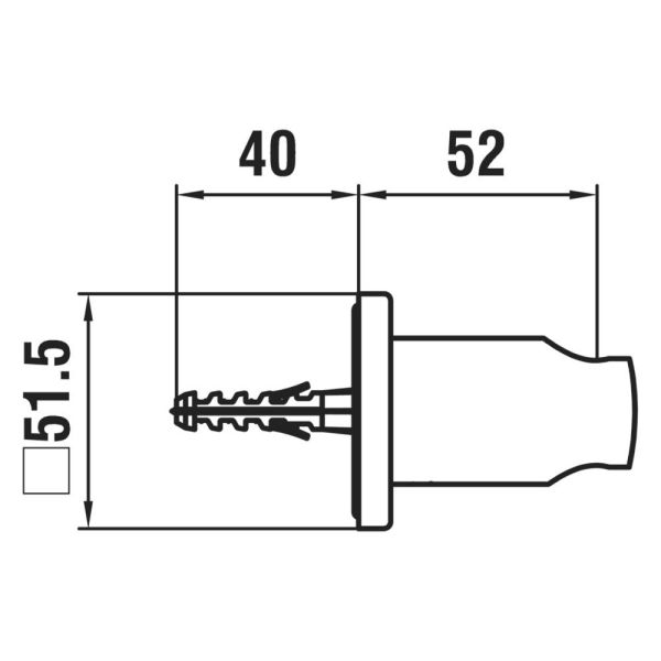 LAUFEN SHOWER PROGRAMME City nástenný držiak ručnej sprchy, pevný, Chróm 100, HF504774100000