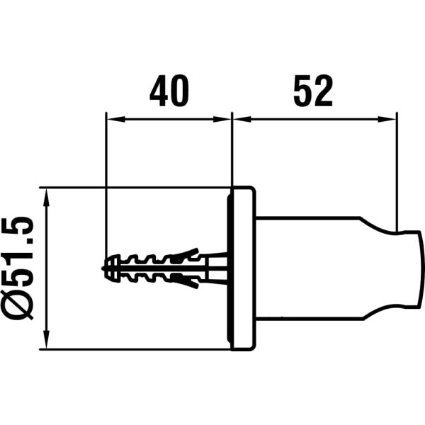 LAUFEN SHOWER PROGRAMME Nástenný držiak ručnej sprchy, pevný, PVD inox kartáčovaná oceľ 423, HF504779423000