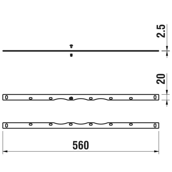 LAUFEN Montážne lišty pre Simibox, HF529030941000