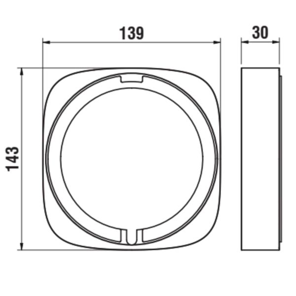 LAUFEN Krycia rozeta pre predlžovací set, L = 30 mm, Chróm 100, HF564008100000