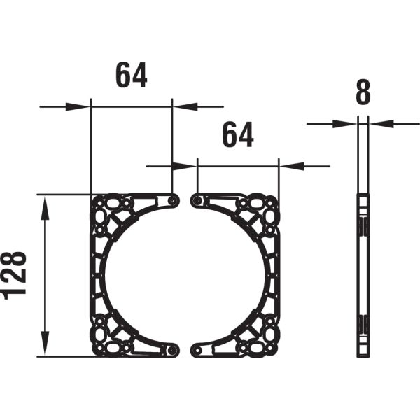 LAUFEN Príruba pre Simibox, HF577032000000