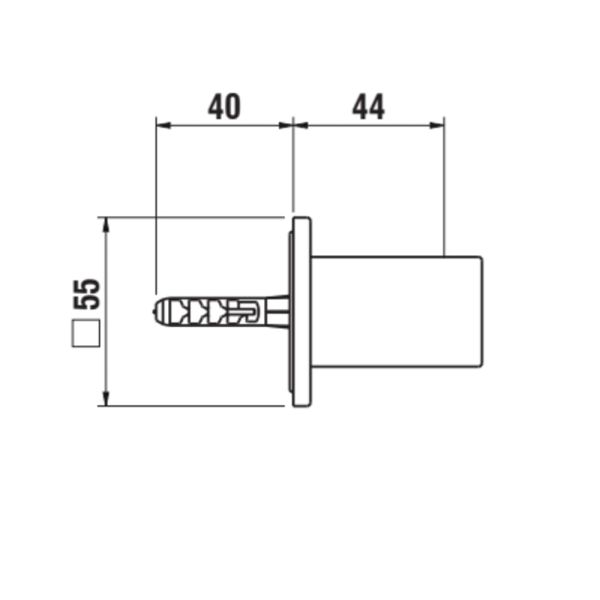 LAUFEN QUADRIGA Nástenný držiak ručnej sprchy 'QUADRIGA', pevný, celokovový, PVD inox kartáčovaná oceľ 441, HF901168441000