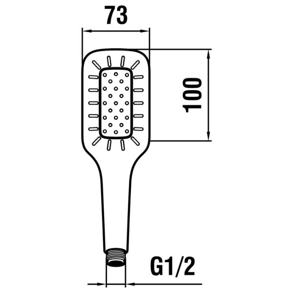 LAUFEN SHOWER PROGRAMME MyCity100 ručná sprcha, 1 druh prúdu, prietok 5,7 l/min, Chróm 100, HF939030100000