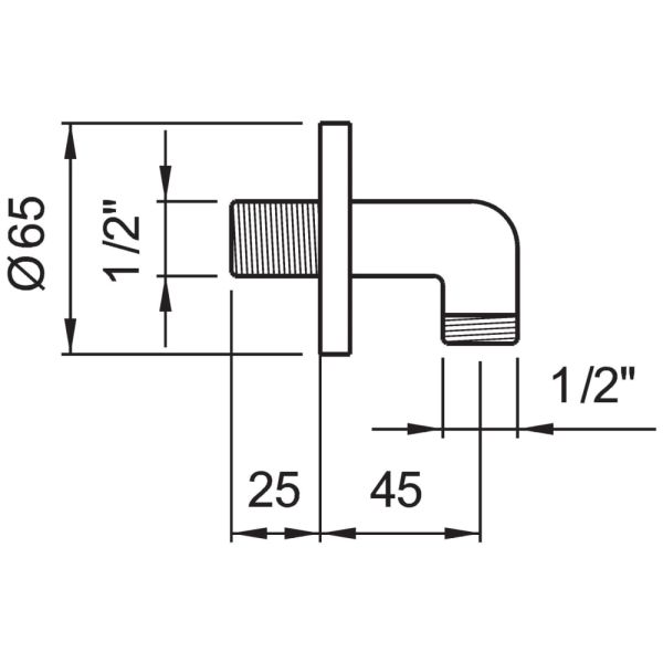 LAUFEN SHOWER PROGRAMME Pripojenie sprchovej hadice, Chróm 100, HF960227100001